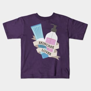 Skincare Lover Cream and Cleanser Banner Kids T-Shirt